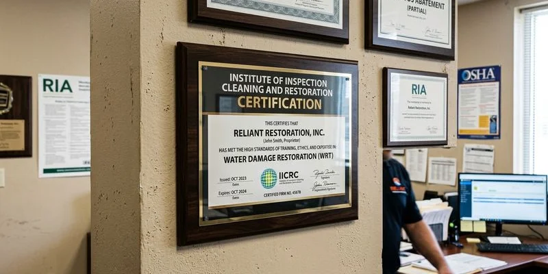 IICRC certification example